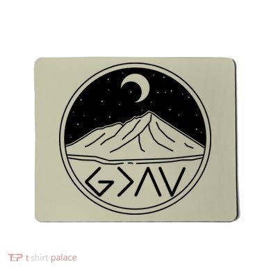 God Is Greater Than High And Lows Mountain Camping Mousepad