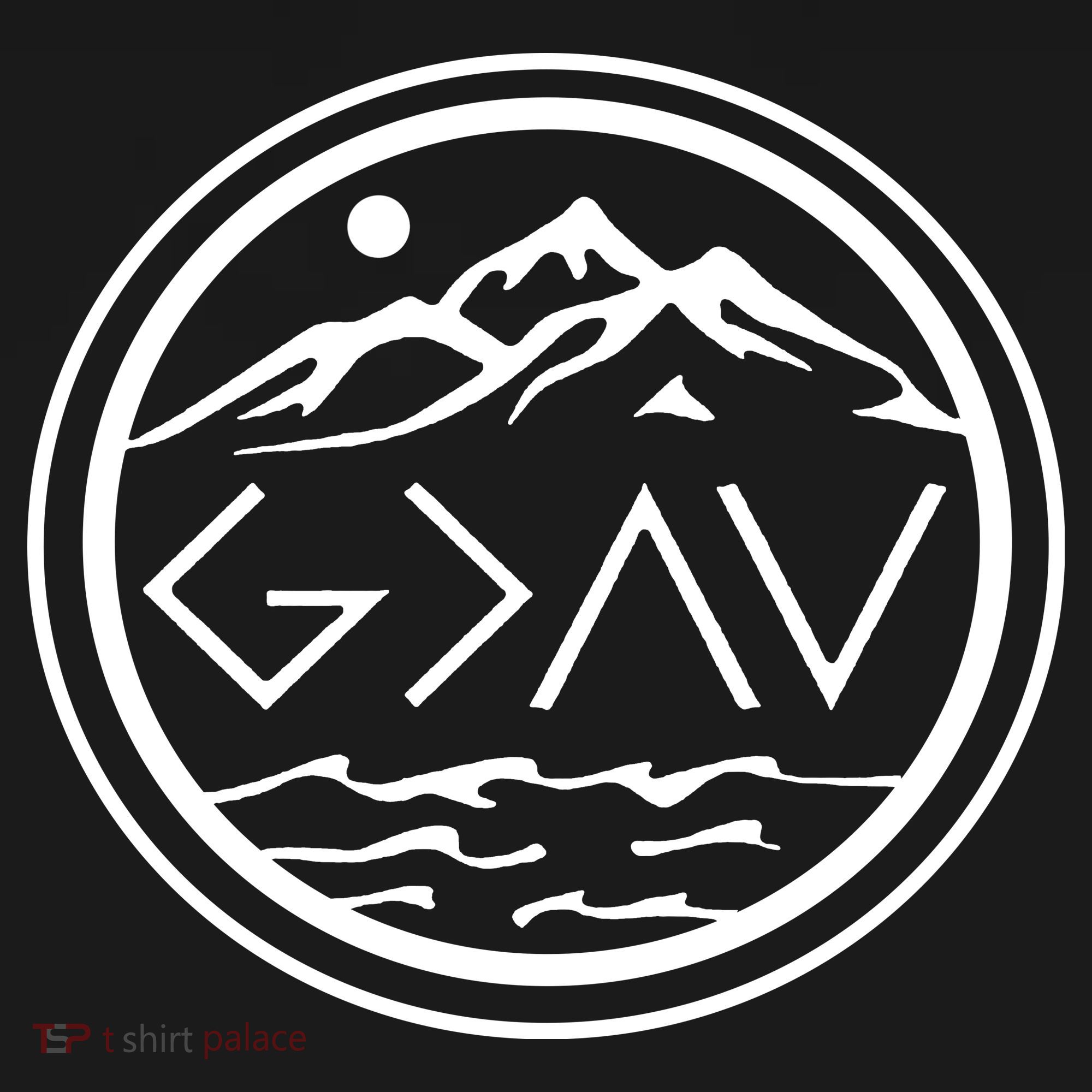 God Is Greater Than The High And Lows Graphic Inspirational Christian Mountain Tote Bag