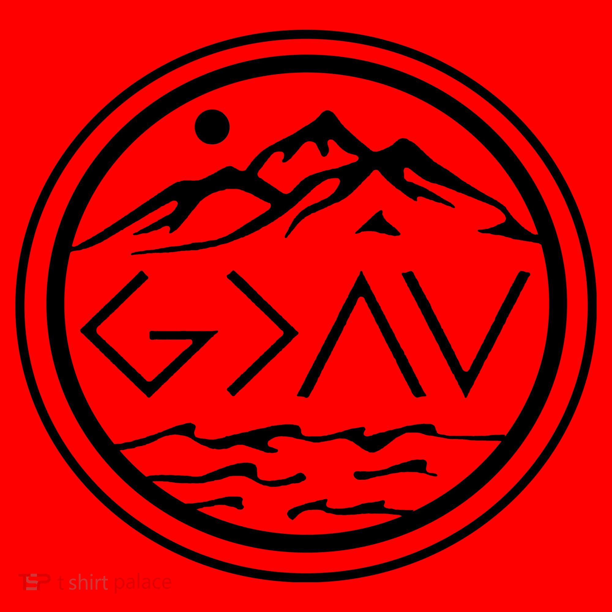 God Is Greater Than The High And Lows Graphic Inspirational Christian Mountain Santa Hat