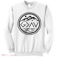 God Is Greater Than The High And Lows Graphic Inspirational Christian Mountain Sweatshirt thumb 0