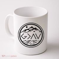 God Is Greater Than The High And Lows Graphic Inspirational Christian Mountain Coffee Mug thumb 0