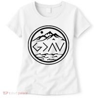 God Is Greater Than The High And Lows Graphic Inspirational Christian Mountain Women's T-Shirt thumb 0