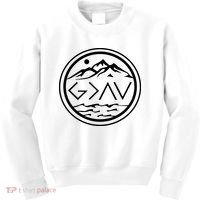 God Is Greater Than The High And Lows Graphic Inspirational Christian Mountain Kids Sweatshirt thumb 0