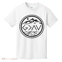 God Is Greater Than The High And Lows Graphic Inspirational Christian Mountain Kids T-Shirt thumb 0