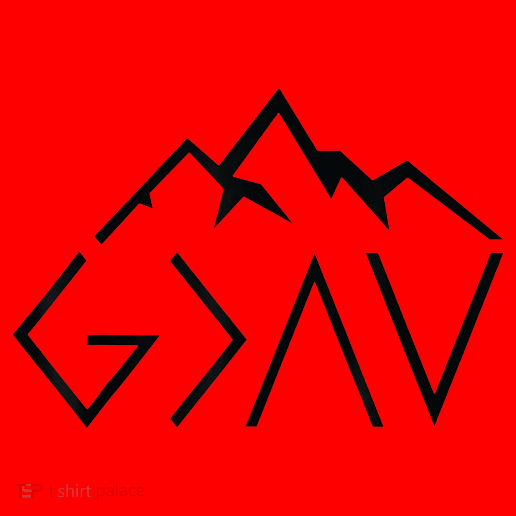 God Is Greater Than The Highs And Lows Minimalist Mountains Santa Hat