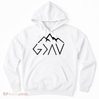 God Is Greater Than The Highs And Lows Minimalist Mountains Hoodie thumb 0