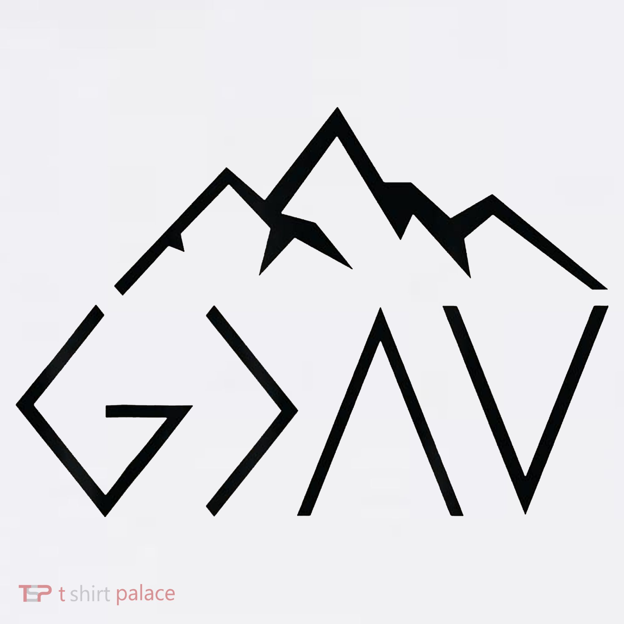 God Is Greater Than The Highs And Lows Minimalist Mountains Long Sleeve Shirt