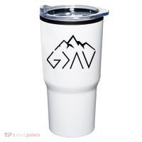 God Is Greater Than The Highs And Lows Minimalist Mountains Tumbler thumb 0