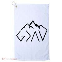 God Is Greater Than The Highs And Lows Minimalist Mountains Golf Towel thumb 0