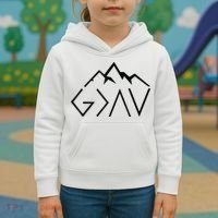 God Is Greater Than The Highs And Lows Minimalist Mountains Kids Hoodie thumb 3