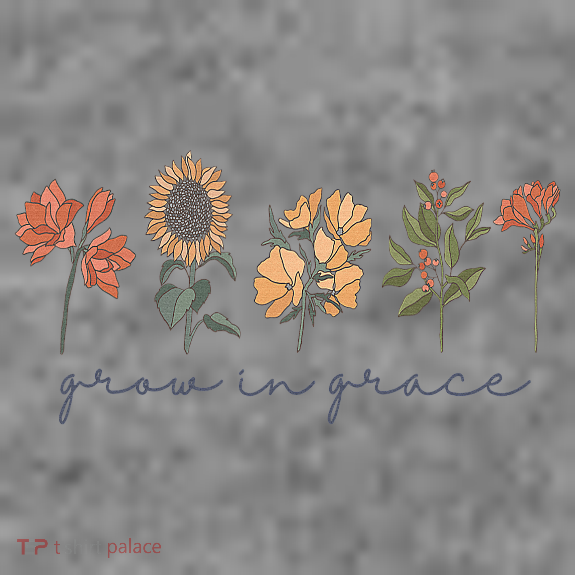 Grow In Grace Wildflower Boho Christian Scripture Religious Toddler Hoodie