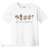 Grow In Grace Wildflower Boho Christian Scripture Religious Toddler T-Shirt thumb 0