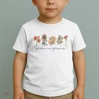 Grow In Grace Wildflower Boho Christian Scripture Religious Toddler T-Shirt thumb 2