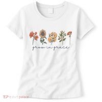 Grow In Grace Wildflower Boho Christian Scripture Religious Women's T-Shirt thumb 0