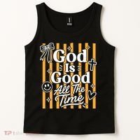 God Is Good Everyday Retro Stripe Christian Quote Tank Top thumb 2