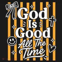 God Is Good Everyday Retro Stripe Christian Quote Tank Top thumb 6