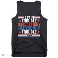 Get In Good Necessary Trouble John Lewis Protest Tank Top thumb 0