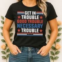 Get In Good Necessary Trouble John Lewis Protest Women's T-Shirt thumb 2