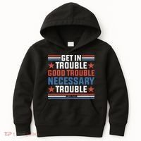 Get In Good Necessary Trouble John Lewis Protest Kids Hoodie thumb 0