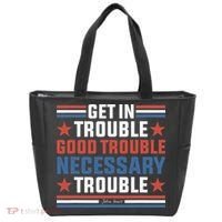 Get In Good Necessary Trouble John Lewis Protest Tote Bag thumb 0