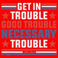 Get In Good Necessary Trouble John Lewis Protest Santa Hat thumb 1