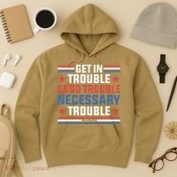 Get In Good Necessary Trouble John Lewis Protest Hoodie thumb 3