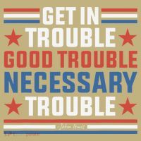 Get In Good Necessary Trouble John Lewis Protest Long Sleeve Shirt thumb 2