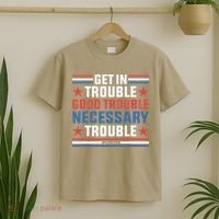 Get In Good Necessary Trouble John Lewis Protest T-Shirt thumb 2
