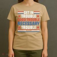 Get In Good Necessary Trouble John Lewis Protest T-Shirt thumb 4