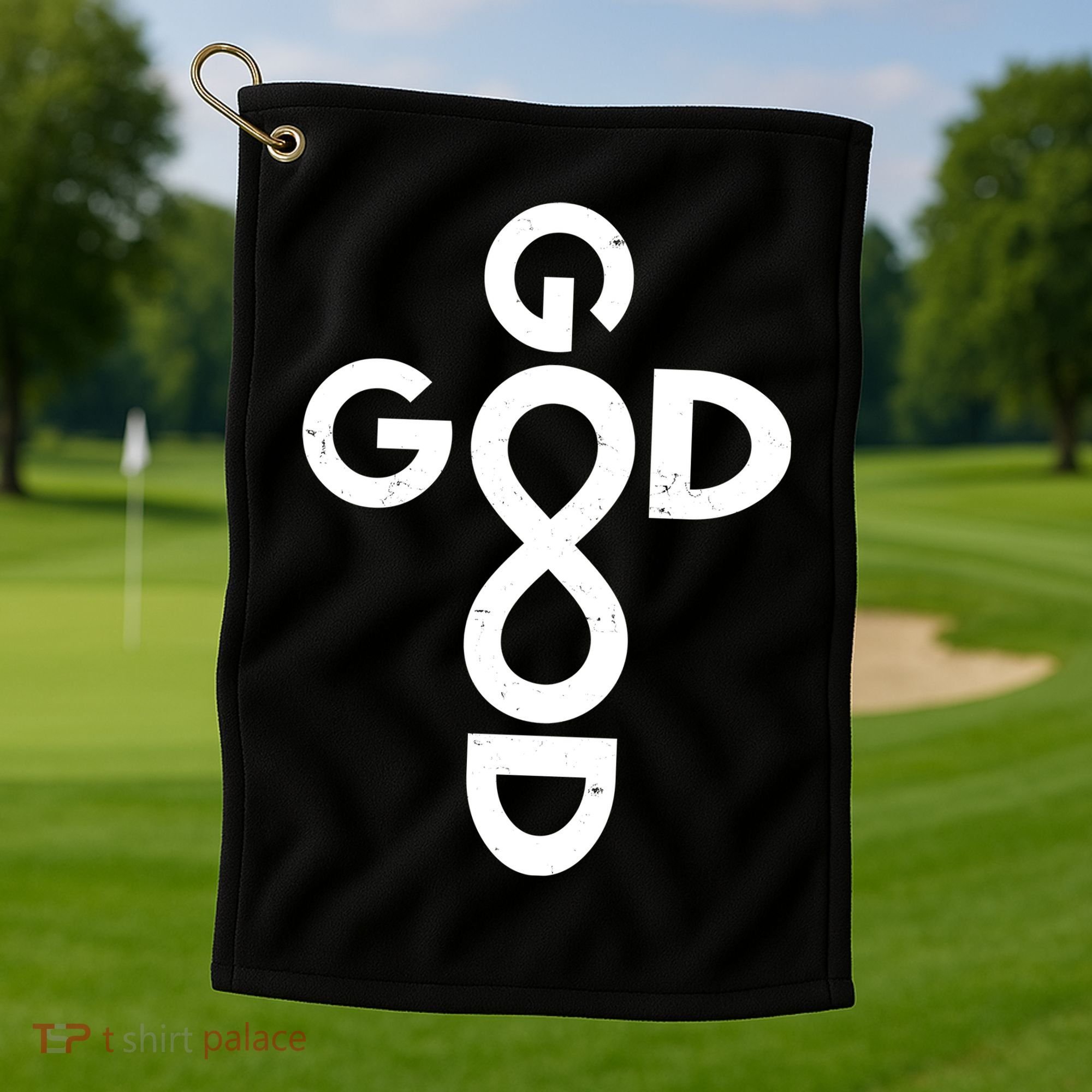 Good Is Good Cross Jesus Logo Golf Towel