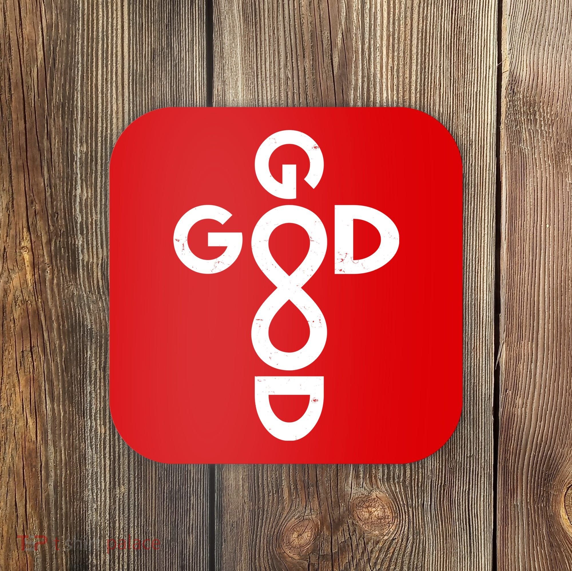 Good Is Good Cross Jesus Logo Coaster