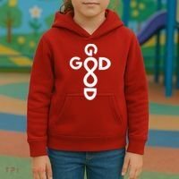 Good Is Good Cross Jesus Logo Kids Hoodie thumb 3
