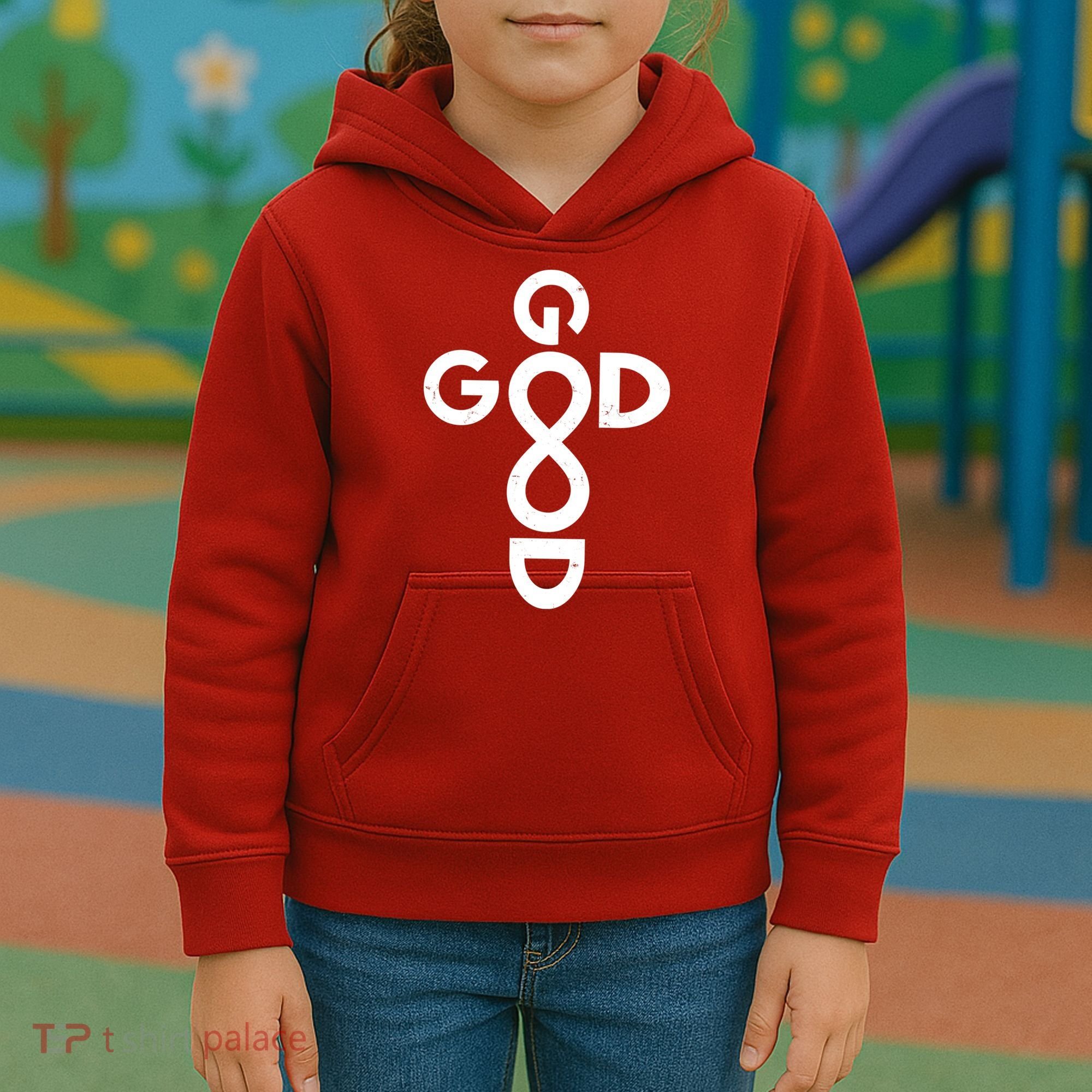 Good Is Good Cross Jesus Logo Kids Hoodie
