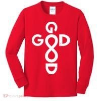 Good Is Good Cross Jesus Logo Kids Long Sleeve Shirt thumb 0