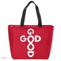 Good Is Good Cross Jesus Logo Tote Bag thumb 0