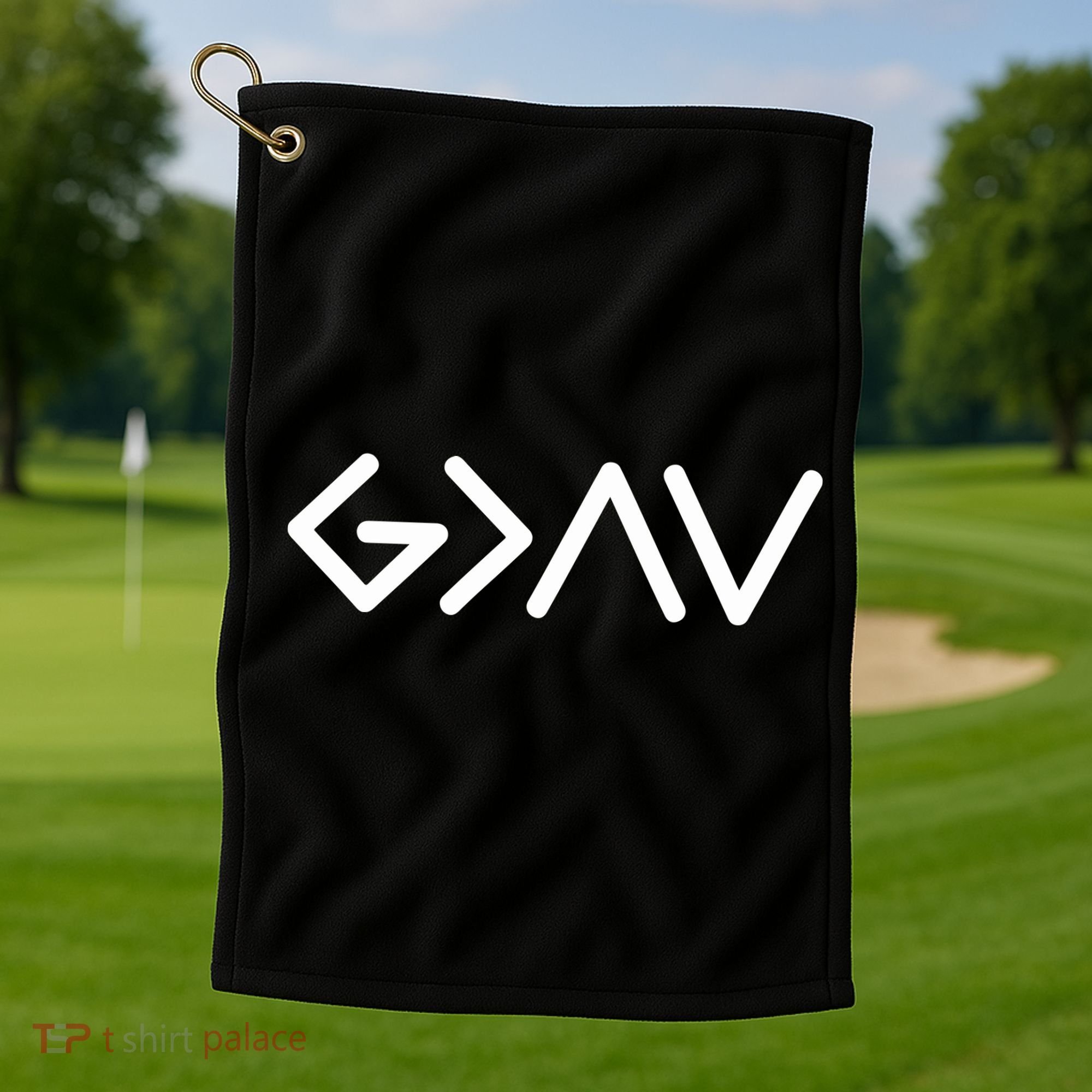 God Is Greater Than The Highs And Lows Golf Towel