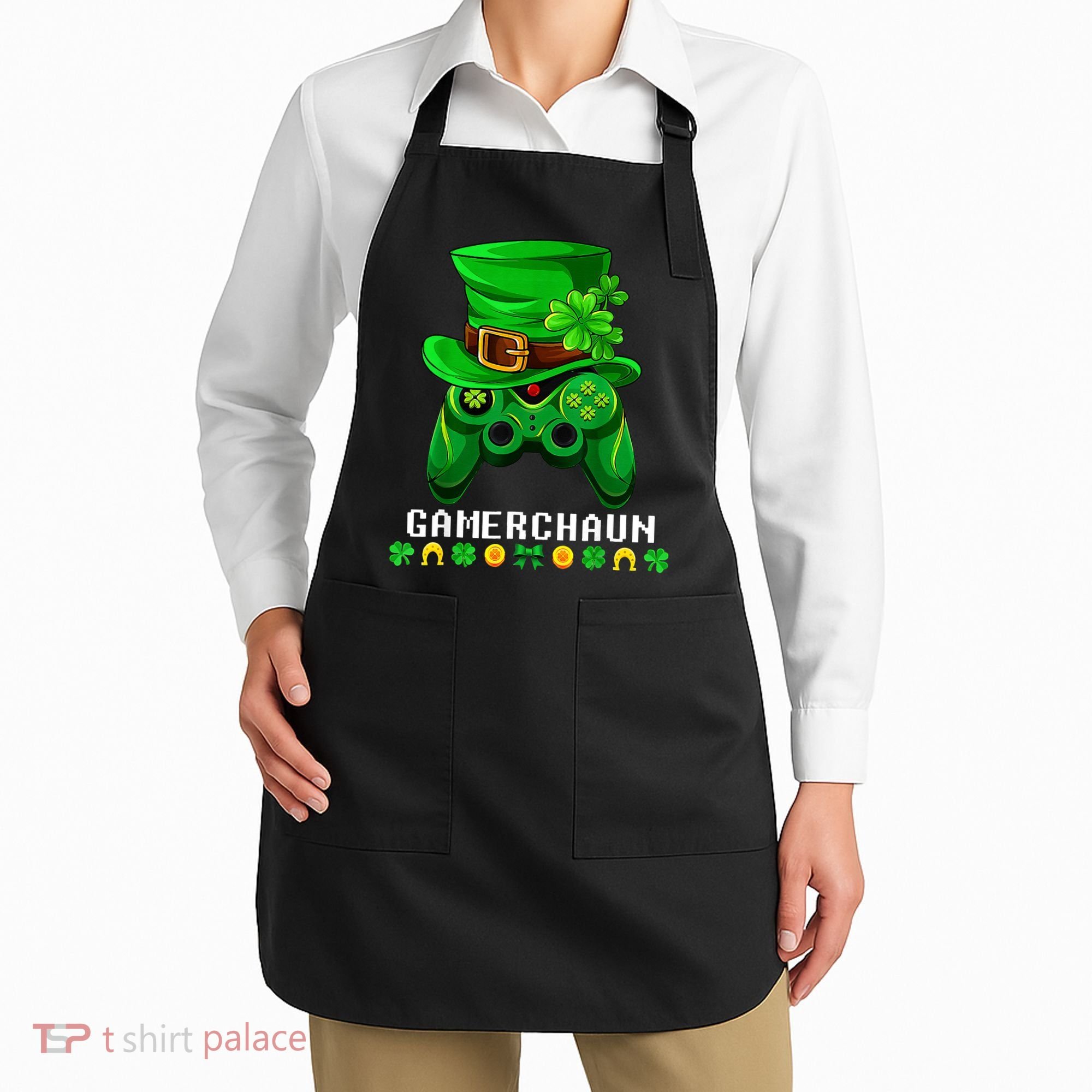 Gamerchaun Irish Gaming St Patricks Day Gamer Apron
