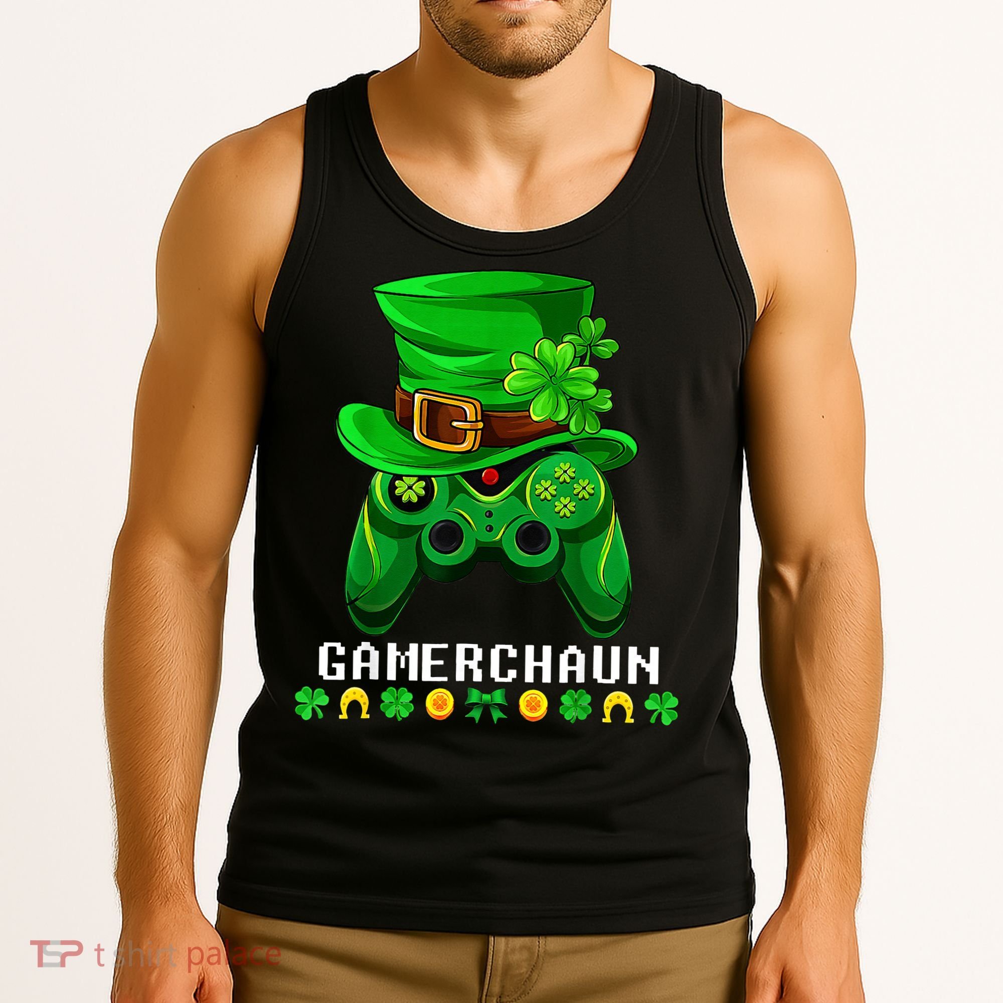 Gamerchaun Irish Gaming St Patricks Day Gamer Tank Top