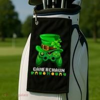 Gamerchaun Irish Gaming St Patricks Day Gamer Golf Towel thumb 2