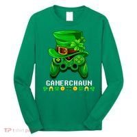 Gamerchaun Irish Gaming St Patricks Day Gamer Long Sleeve Shirt thumb 0