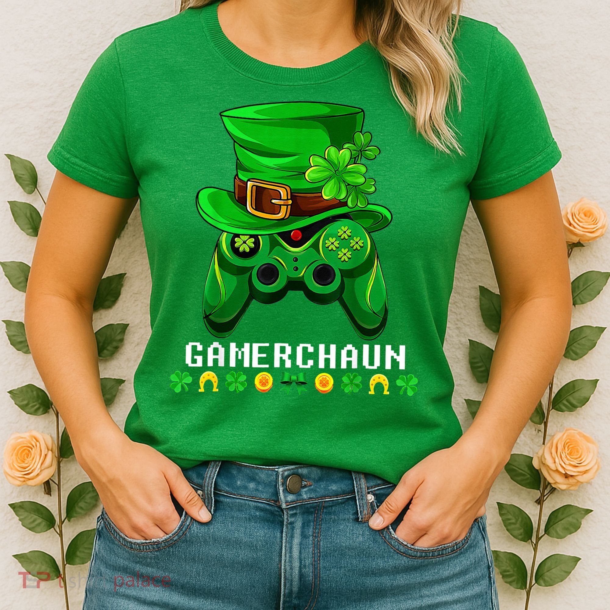 Gamerchaun Irish Gaming St Patricks Day Gamer Women's T-Shirt