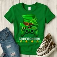 Gamerchaun Irish Gaming St Patricks Day Gamer Women's T-Shirt thumb 3