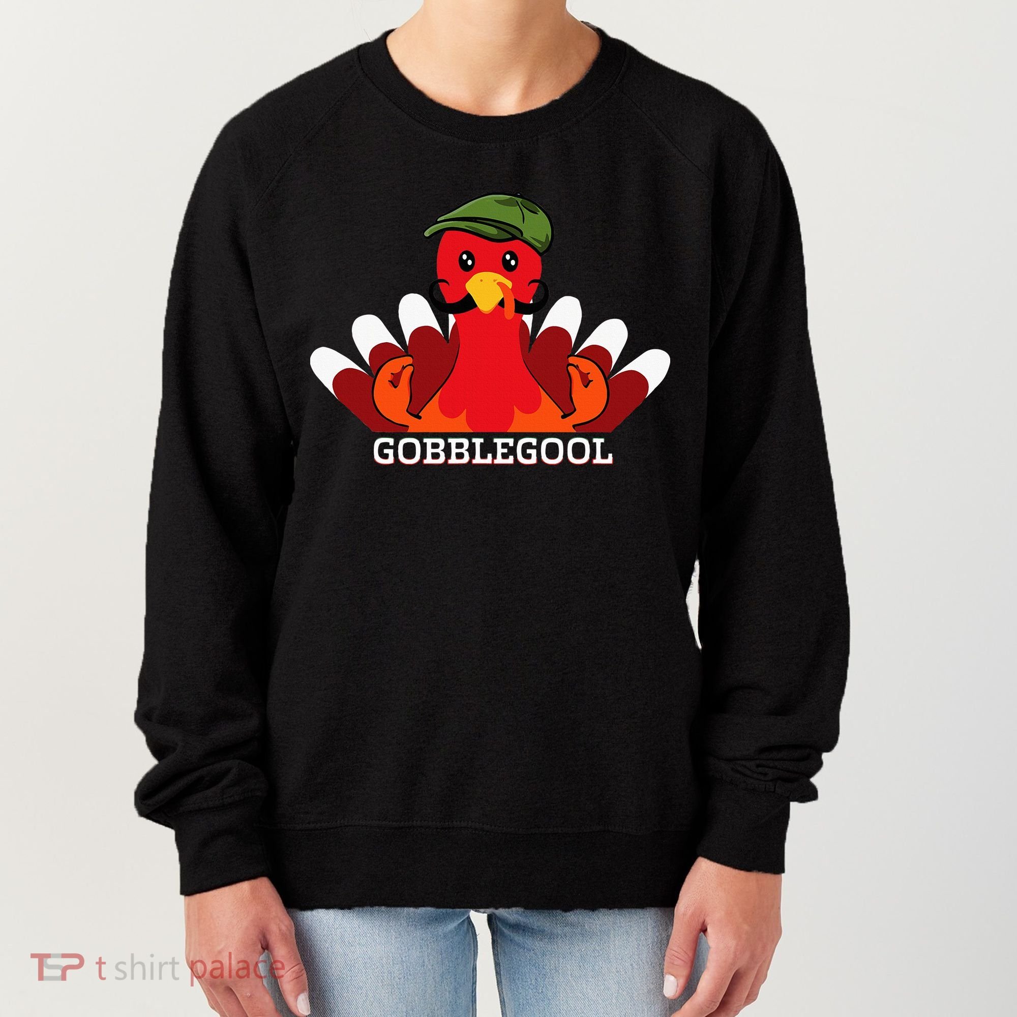 Gobblegool Italian Gobble Turkey Day Fall Thanksgiving Women's Sweatshirt