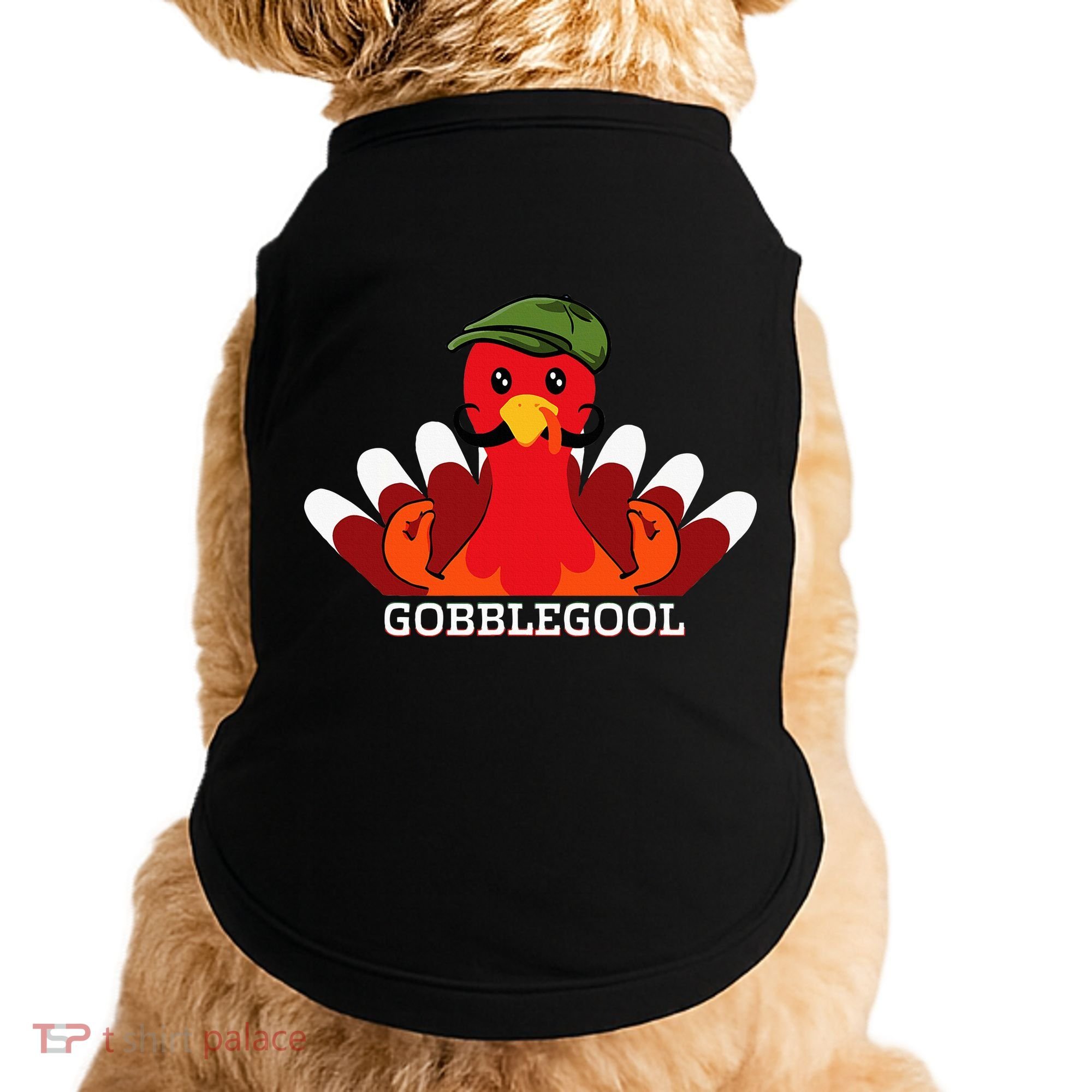 Gobblegool Italian Gobble Turkey Day Fall Thanksgiving Doggie Tank
