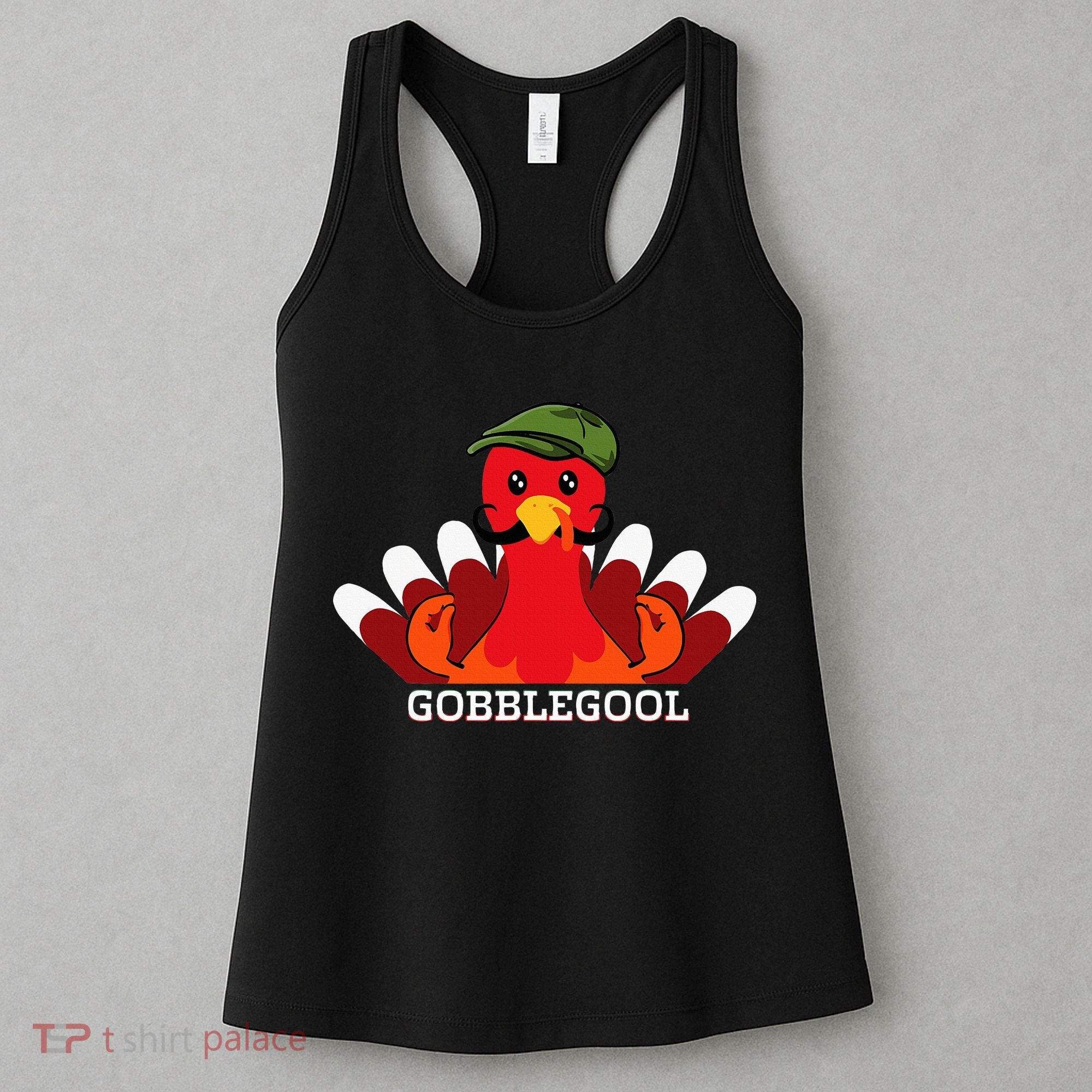 Gobblegool Italian Gobble Turkey Day Fall Thanksgiving Women's Tank Top