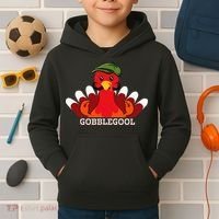 Gobblegool Italian Gobble Turkey Day Fall Thanksgiving Kids Hoodie thumb 2
