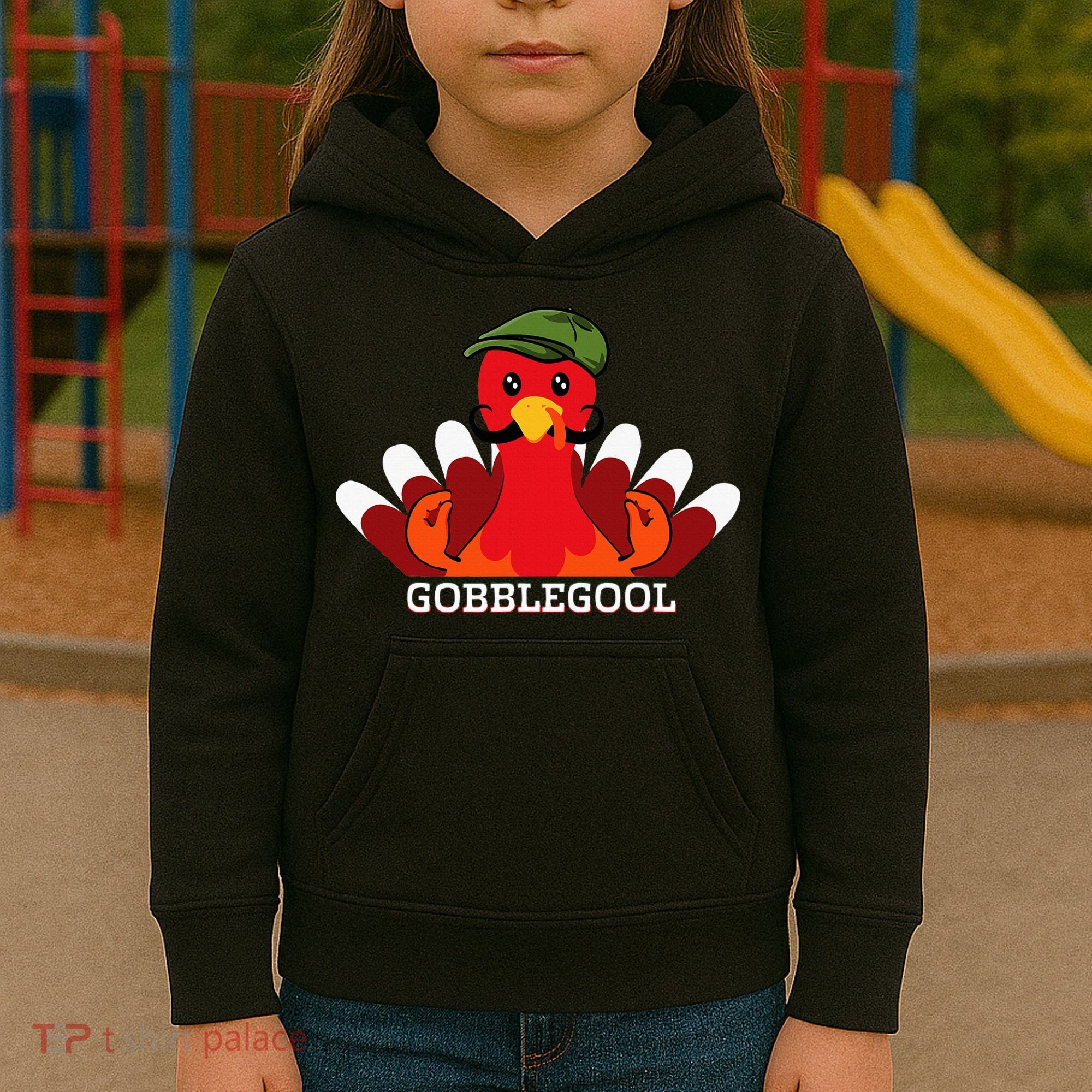 Gobblegool Italian Gobble Turkey Day Fall Thanksgiving Kids Hoodie