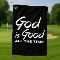 God Is Good All The Time Christian Worship Preachers Gift Golf Towel thumb 1