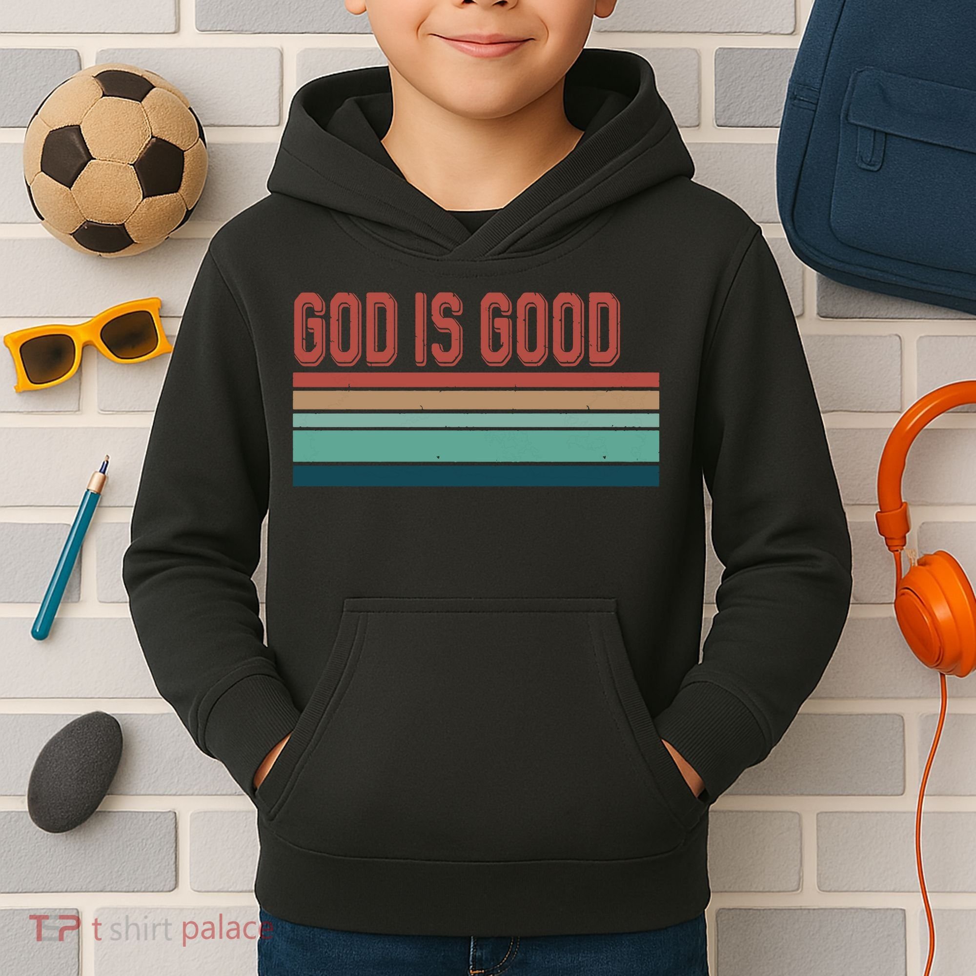 God Is Good All The Time Kids Hoodie