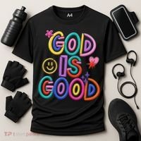 God Is Good Christian Religious Cooling Performance Crew T-Shirt thumb 3